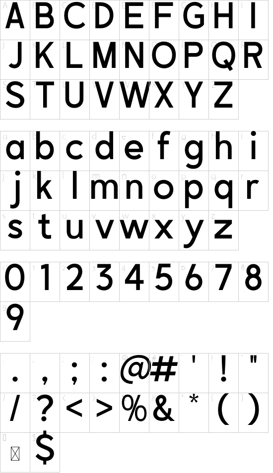 character map