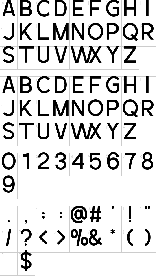 character map