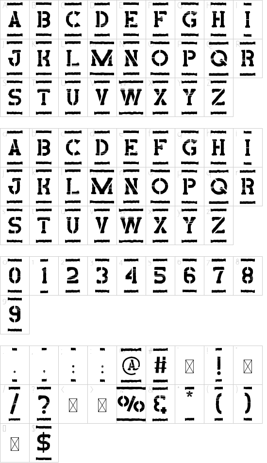 character map
