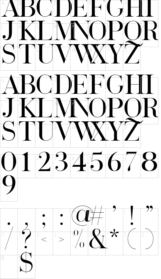 character map