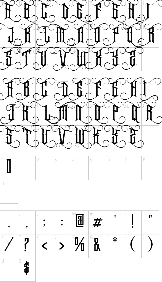 character map