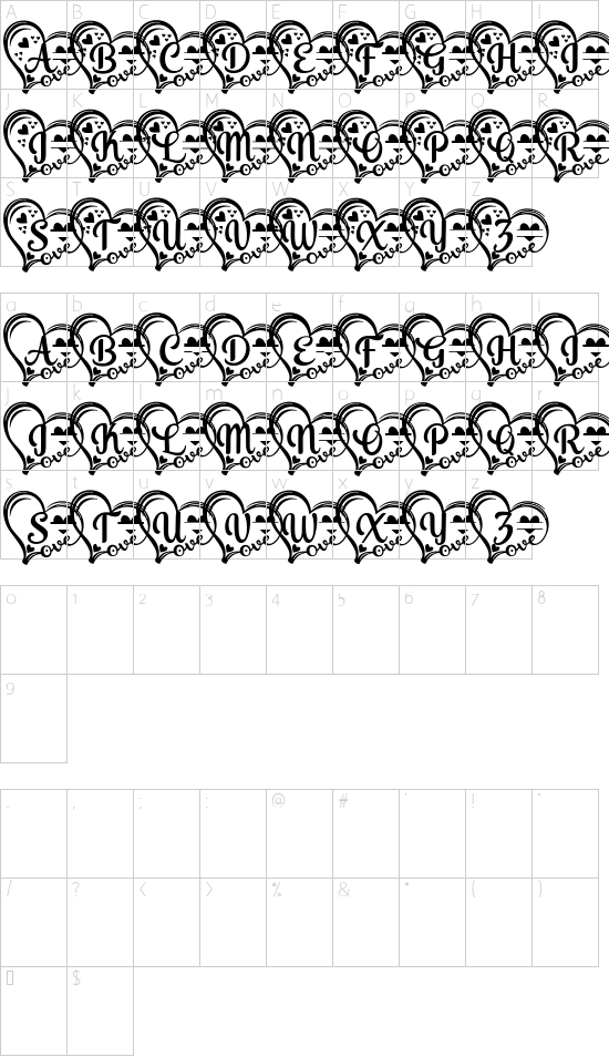 character map