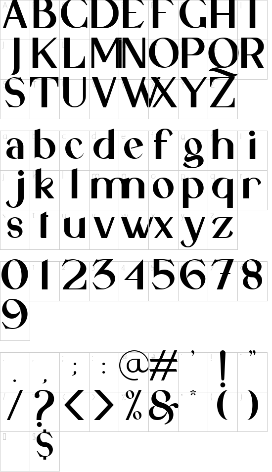 character map