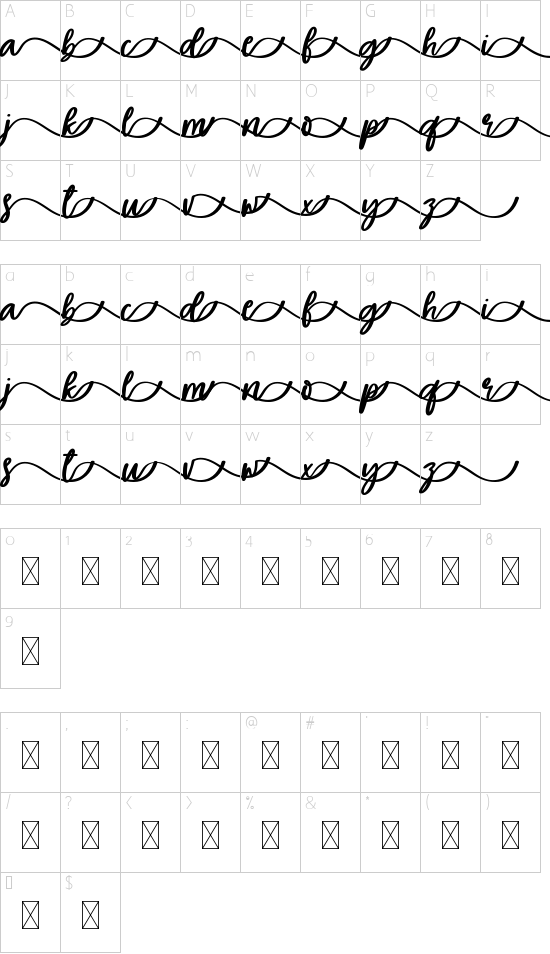 character map